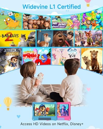 Ulefone Tab A9 Pro Kids Tablet, Advanced Parental Control & Gemini AI Learning, Android 15, 8.68" TÜV SÜD Eye Comfort Display, 5G WiFi/Dual SIM, Shockproof Case with Stylus & DIY Kit (Blue) - Thumbnail 4