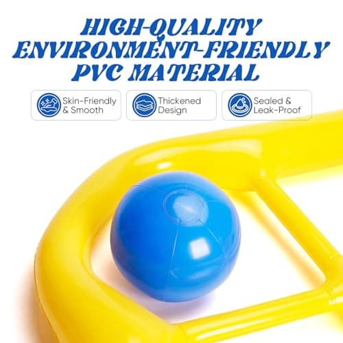 mcgskl Pool Toys Pool Games, Inflatable Tic-Tac-Toe Pool Toy with 10 Balls, 2-10 Players Floating Water Game for Adults Teens Kids, Summer Pool Party Water Toys - Thumbnail 4