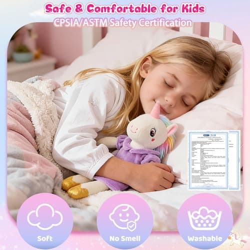 Unicorn Toys for Girls Age 4-6, Ballerina Doll Toys for Girls 3-5, Ballet Dress up Stuffed Animals Dolls with 3 Sets of Clothes & Plush Bag, Unicorn Birthday Gifts for Kids Age 3 4 5 6 7 8 9 10 - Thumbnail 3