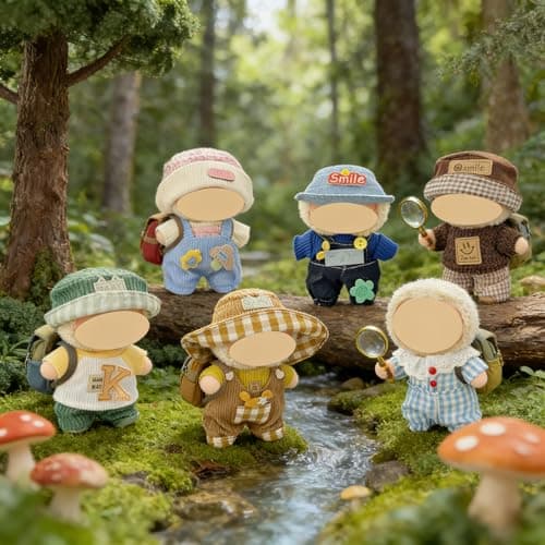 Doll Clothes Compatible with Labubu Dolls, 6 Pack Doll Outfits for 17cm Doll, Perfect for Play and Display, Accessories for Doll's Collectors, (No Dolls) (Set 4) - Thumbnail 3