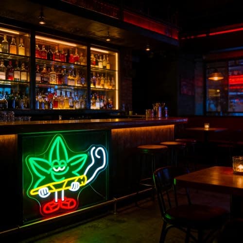 Ebdobgbs Leaf Neon Sign Led Neon Lights Neon Signs for Wall Decor Light Up Sign for Birthday Party Club Gift - Thumbnail 6