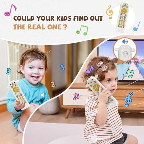 KIRALUMI Baby Remote Control Toy - Baby Musical Toys, Early Number Learning in 3 Languages (English, Spanish & French), Preschool Boys Girls Toys Gift 6, 12, 18 Months. - Thumbnail 4