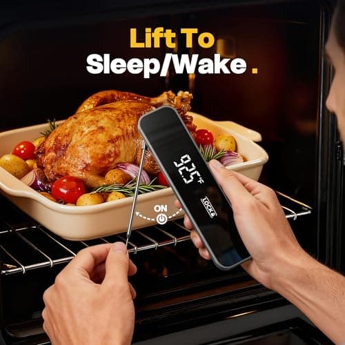 0.3S Professional Instant Read Meat Thermometer – Digital Food Thermometer for Cooking, Grilling, BBQ, Candy, Air Fryer, Griddle – Kitchen Gadget Essentials & Gifts for Him Dad Men Birthday – Grey - Thumbnail 5