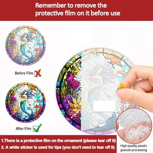 Mermaid Christmas Ornaments 2026,Mermaid Ornament for Christmas Tree, Little Beautiful Mermaids Ornaments for Girls Kids, Mermaid Gifts for Women - Thumbnail 4