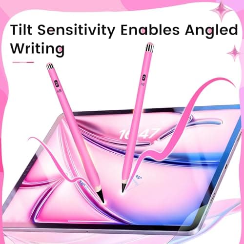 Pencil for Apple iPad 2025-2018 Stylus Pen for Mini 5/6, iPad 6/7/8/9/10/A16, Air 3/4/5/6/7, iPad Pro11/12.9"/13" 2B Pencils Appearance Magnetic Pen with Palm Rejection Tilt Sensitivity - Thumbnail 3