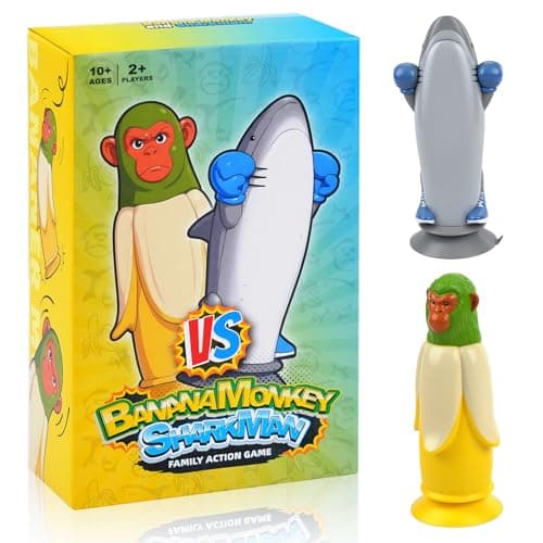 Senduzll Banana Momkey vs sharkman: Flippin' Fun Party Game You'll Ever Play for Family, Adults - Perfect Christmas Parties, Game Night | Bonus Content Included