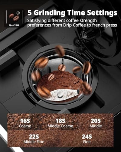AIRMSEN Grind & Brew Coffee Maker with Built-in Grinder (2026 Model) - Single-Serve, Compatible with K-Cup Pods & Ground, 1000W Fast 6-14oz Brewer, Descaling Alert, Touchscreen & 50oz Removable Tank - Thumbnail 2