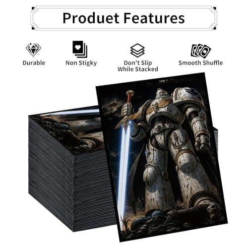 MTG Card Sleeves, Ultra Clear Front & Matte Finish Back, 100 Count Standard Size Matte Art Sleeve for Magic The Gathering (Doomsday Mecha) - Thumbnail 3