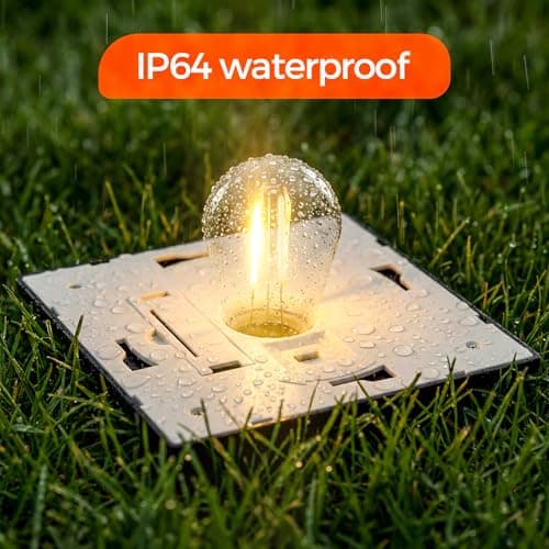 VOLISUN Solar Post Cap Lights Metal - Black Solar Fence - Post Lamps, Adjustable Base (3.5x3.5 to 6x6 Vinyl Posts),Edison Buld, Warm/Cool Light for Yard Fence Deck(2Pack) - Thumbnail 6