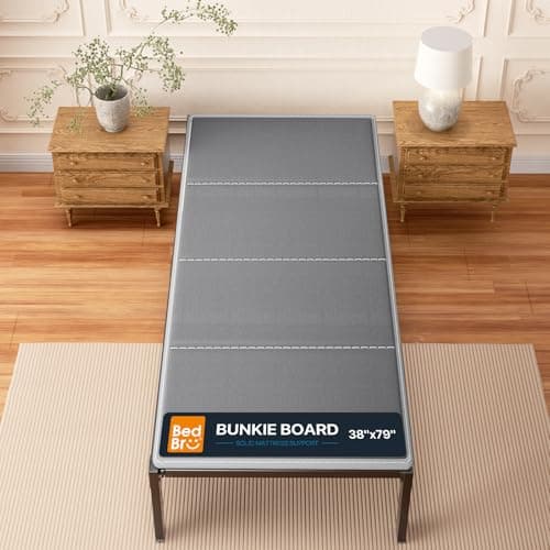 BedBro Twin XL Bunkie Board 10mm (38" x 79") – Grey Under Mattress Support, Anti-Sag & Noise-Free, Breathable Low Profile Bed Board for Metal Frame, Platform & Slatted Beds - Image 1