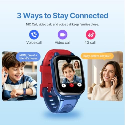 LAGENIO K9 Smart Watch for Kids with GPS Tracker, AI Voice & Video Call,1.78" AMOLED, 4G Smartwatch with SOS, Parental Controls, School Mode, IP68 Waterproof Kids Smartwatch for Teens Ages 3 and Up - Thumbnail 5