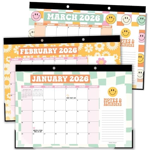 Hadley Designs Large Teacher Desk Calendar 2026-2027 - Desktop Calendar 2026, 18-Month Desk Calendars for Home, Office & Classroom, Cute Classroom Must Haves, Teacher Appreciation Gifts - Image 1