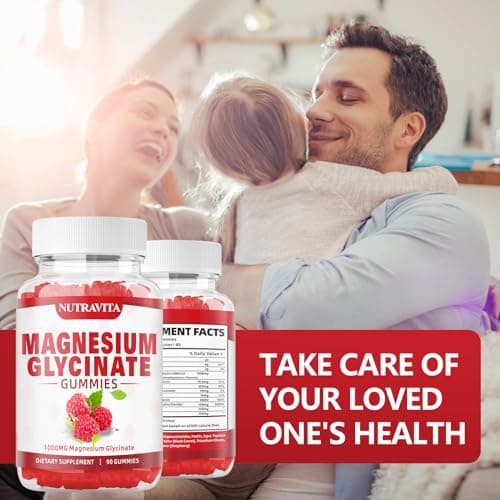 Magnesium Glycinate Gummies 1000mg with Magnesium L-Threonate,Chelated Magnesium Potassium Complex Supplement with VitD, B6, CoQ10, Calcium,Supports for Memory, Calm, Mood - 180 Gummies Raspberry - Thumbnail 4
