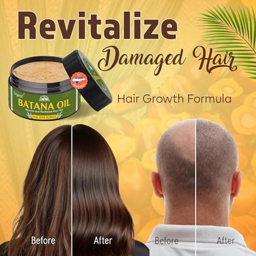 ANGELYCIA Raw Batana Oil for Hair Growth & Scalp Stimulator – 100% Pure Hair Oil from Honduras – Dr. Sebi Organic Paste – Natural Hair Growth Products for Thicker Edges, Breakage & Split Ends - Thumbnail 2
