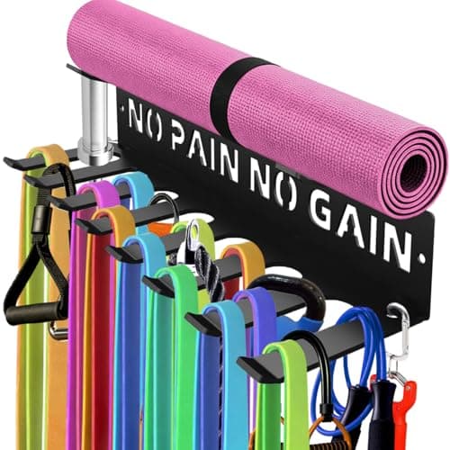 Multi-Purpose Gym Equipment Storage Rack Fitness Accessories Heavy Duty Hanger Yoga mat Holder Exercise Tools Hook for Resistance Bands Jump Ropes Weight Belts Hula Hoop Home Foam Rollers - Image 1