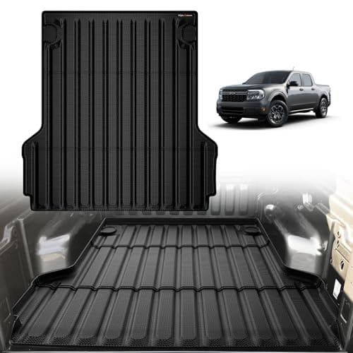 TripleAliners Truck Mat Compatible with 2022-2026 Ford Maverick Hybrid & Gas 4.5FT Accessories, Truck Bed Mat Heavy Duty Custom Fit All Weather Protection TPE Pickup Liner