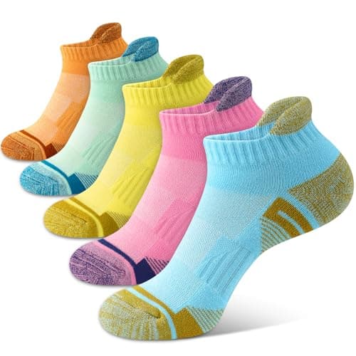 Etmdoeve Womens Ankle Running Socks Cushioned Anti-Blister Comfort Athletic Socks (5 Pairs) - Image 1