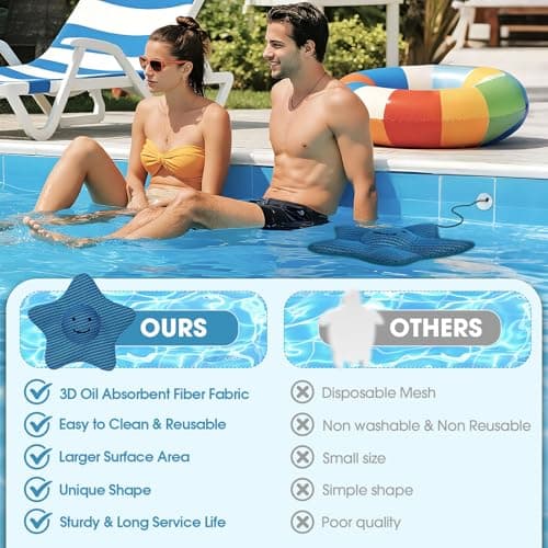 MTWEAR Hot Tub Scum Absorber, Hot Tub Accessories, Spa & Pool Scum Eliminating Balls,Hot Tub Scum Sponge for Hot Tub Oil Absorbing Sponge for Hot Tub Skimmer, Hot Tub Sponge Scum Remover (Starfish) - Thumbnail 4