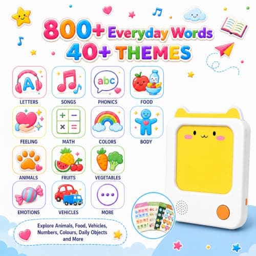 JAESITETER Screen-Free Learning Tablet, Phonics Talking Flash Cards, 84 Pages, 36 Themes, 2800+ Knowledge Points, 500+ Test Library, 300+ Thinking Training, Learning Educational Toy Kids 2-6 Gifts - Thumbnail 5