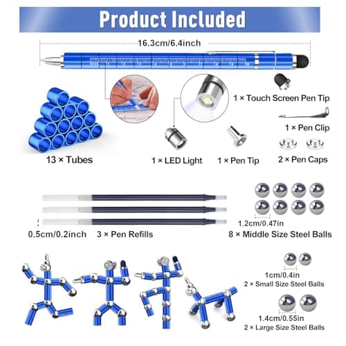 Gifts for Teens Fidget Pen, 2026 College Graduation Gift for Her Him Teens, Anniversary Birthday Gift for Men Him Husband, Father Day Gifts from Wife Daughter, Multifunction Pen for Cool Stuff Gadgets - Thumbnail 2