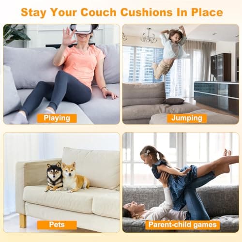 4.4 " X 18.5 Feet Heavy Duty Strips with Adhesive, Nylon Strips Tape Roll, Prevent Couch Cushions, Patio Cushions, Carpets, Mattresses Sliding, Picture Wall Hanging, No Punching Wall Mounting, Black - Thumbnail 5