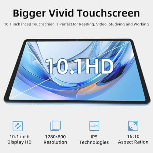 Android 16 Tablet 10.1 inch Tablet, Octa-Core Processor, 24GB RAM 64GB ROM 2TB Expandable, 1280x800 HD Touchscreen, GPS, WiFi, Dual Camera, Bluetooth, 6000mAh, Widevine L1 - Thumbnail 6