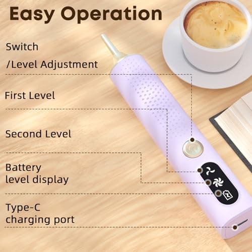 Electric Diamond Painting Pen, Vacuum Diamond Art Pens Cordless & Quiet, Adjustable Suction Mode, No Wax Needed, Diamond Painting Tool Supplies for Adults, Purple - Thumbnail 3