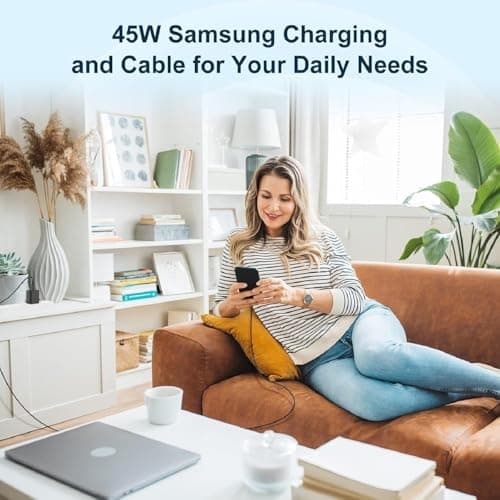S26 S25 Samsung Charger Super Fast Charging 45W USB C Super Fast Charger with 6FT Type C Charger Cable Cord for Samsung Galaxy S26/S25/S24/S23/S22/Ultra/Plus/FE,Z Fold/Z Flip,A55/A54/A53/C55 - Thumbnail 5