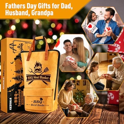 KEZKALS Fathers Day Gift for Dad Husband, 21.6'' BBQ Blanket for Resting Meat, Gifts for Men, Fathers Day Dad Gifts from Daughter Wife, Smoker Insulated Grill Meat Resting Blanket for Brisket, Beef, Turkeys - Thumbnail 2