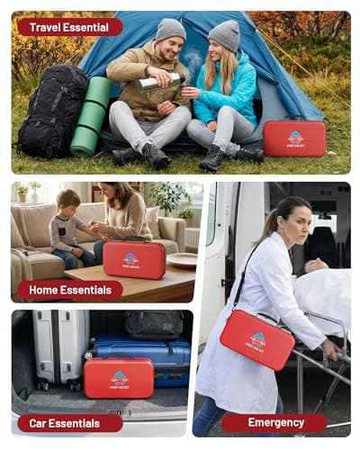 500 Pcs First Aid Kit for Travel/Camping/Businesses/Home/Car, Waterproof Emergency Kit for Hiking, Sports, Truck, Office, Vehicle & Outdoor Emergency Supplies, Well-Organized Home Travel Essentials - Thumbnail 4