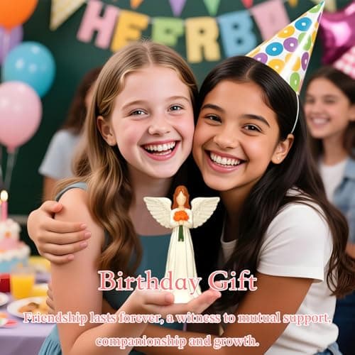 AURIFEROUS Angel Statue, Guardian Angel Figurine Handheld Flower for Women, Gift for Mothers Day, Birthday, Valentines Memorial & Sympathy, Home Decor Sculpture - Thumbnail 5