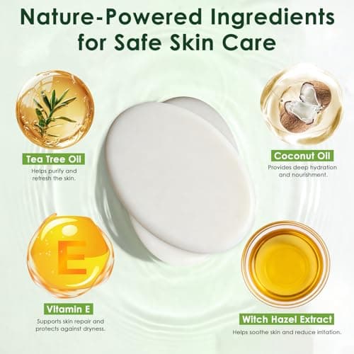 Oiangna Antifungal Soap, Tea Tree Antifungal Soap Bar for Back Acne, Athlete's Foot, Tinea, Ringworm, Jock Itch, Face & Body Wash Soothing Care for Men And Women, Relief of Itch - Thumbnail 3