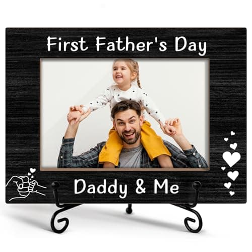 Yuansail Daddy and Me Picture Frame, 4x6 Phot Frame Wood, 1st from New Baby, Birthday Gifts For Father Dad Men, Father Gifts From Daughter, Gift For Fathers Day Christmas - 13