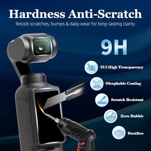 Lens Screen Protector for Xtra muse/DJI Osmo pocket 3 screen protector(4Pack),Xtra muse camera/Osmo pocket 3 screen protector for Xtra muse/pocket 3 accessories,Tempered Glass,OLED Display, Ultra HD - Thumbnail 3