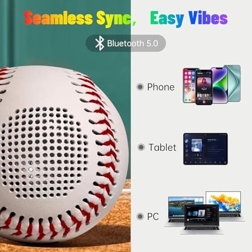 JIOBOLION Glow in the Dark Baseball Bluetooth Speaker - Thumbnail 6