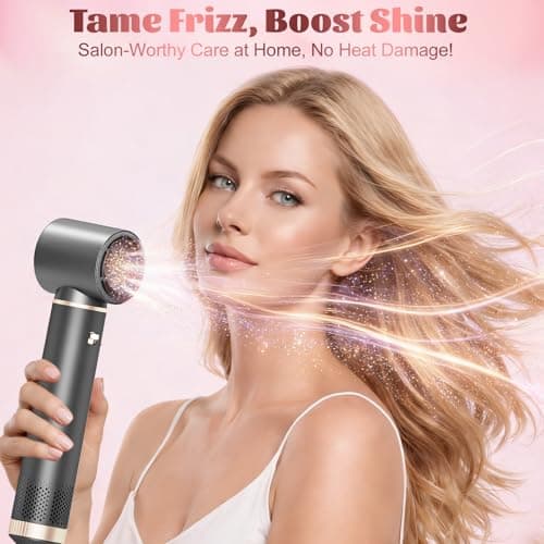 AVENHO 5 in 1 Hair Styler & Hot Air Brush - Air Curling Wrap with Low-Speed Negative Ion Technology, Hair Dryer Brush for Drying, Curling, Straightening & Styling, Hair Styling Tools at Home (Grey) - Thumbnail 6