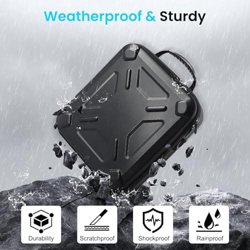 Datop Starlink Mini Case,Ultra-Light Portable Storage Waterproof,Shockproof EVA for Starlink Case,Dual Carry Options for Starlink Mini Accessories,Portable for Outdoor Travel,Camping and RVing,Black - Thumbnail 2