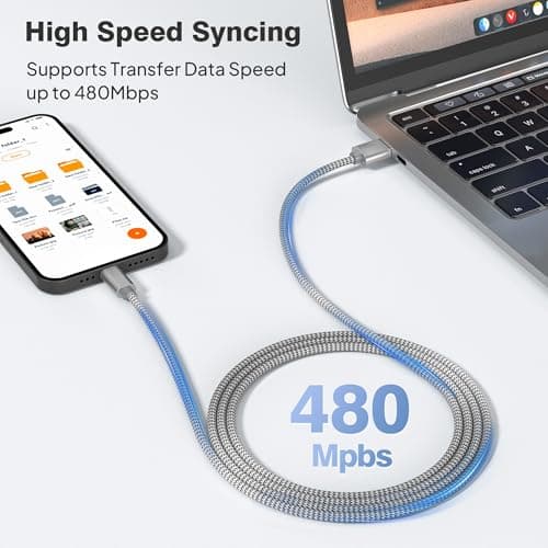 Elebase iPhone 17 17e Pro Max Charging Cable 1.5/3.3/6.6FT 3Pack,USB A to Type C Car Charger Cord,USBC Carplay Cable for New Apple 16 Plus iPad 10 Mini 7 Air 8,Airpods,Samsung Galaxy S26 S25 A17 Ultra - Thumbnail 3