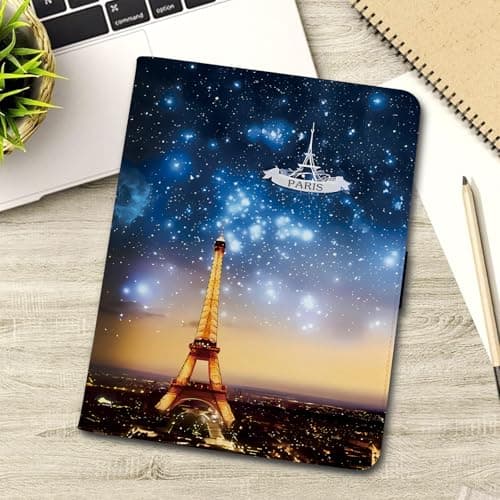 TTJHGYQO for iPad (A16) 11th Generation 11 Inch 2025/iPad 10th Generation 10.9 Inch 2022with Pencil Holder,Support Touch ID, Auto Wake/Sleep (Paris) - Thumbnail 6