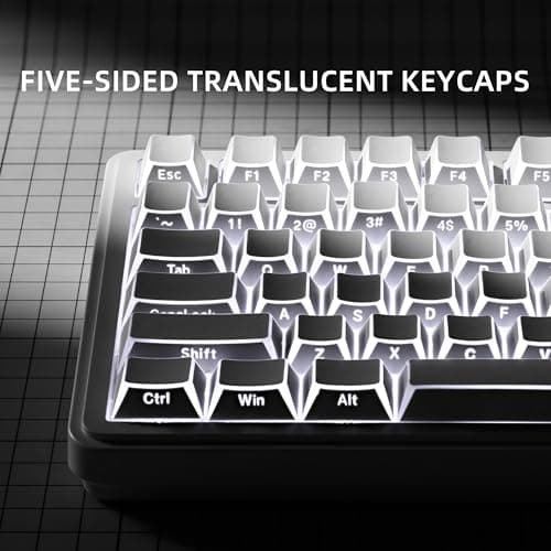XVX White Shine Through Keycaps, PBT Keyboard Keycaps Cherry Profile, Custom Side Printed Keycap Sets Suitable for 60% 65% 75% 80% 100% Mechanical Keyboard - Thumbnail 5