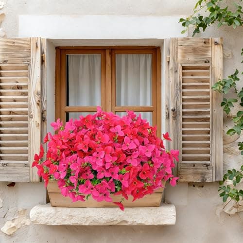 Apeair 12 Bundles Artificial Flowers for Outdoors，Plastic Flowers Uv Resistant Fake Plants Bulk for Spring Summer Hanging Planter Porch Window Garden Home Decor - Thumbnail 5