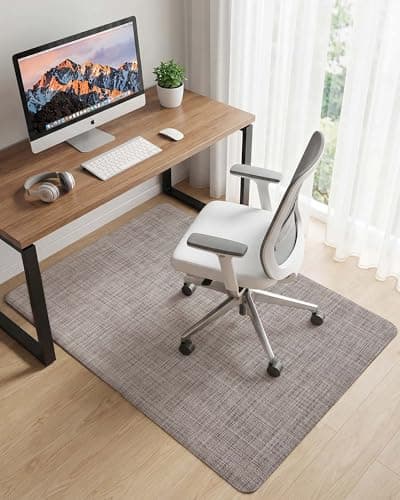 Carvapet Office Chair Mat for Hardwood Floor, 36x48 Inch Heavy Duty Floor Protector, Non Slip Desk Chair Mat for Rolling Computer Gaming Chairs, Easy to Clean Light Brown - Thumbnail 2