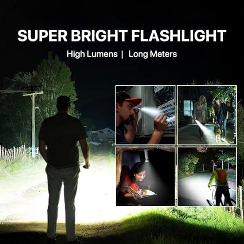 Glavoya EDC Flashlight Rechargeable,1200 Lumens Ultra Bright Flat Flashlight with 9 Modes, Portable Pocket Flash Lights with UV Light,Magnetic Flash Light for Working - Thumbnail 3