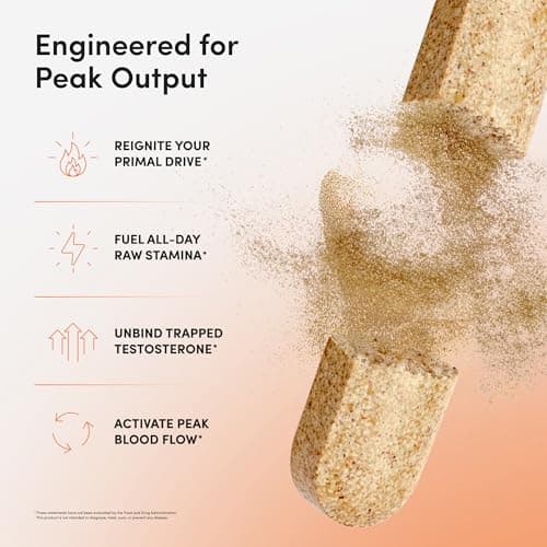Mens Testosterone Booster & Libido Booster for Men - for Prime Strength, Energy & Vitality with Tongkat Ali, Maca, Zinc & Boron - Premium Mens Testosterone Supplement & Libido Complex - 60 Tablets - Thumbnail 2