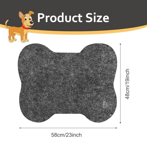 BETAGT Dog Food Mat, Absorbent Dog for Food and Water, Dog Bowl Mats, Stains Quick Dry Pet Mat, Quick Dry Pet Water Mats for Floors Waterproof, Grey - Thumbnail 2