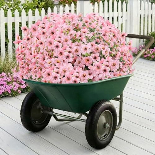 LetuoClips Artificial Flowers Fake Plants for Outdoors Spring Decoration, 13Bundles Silk Realistic UV Resistant Faux Flowers for Outside Planter Porch Yard Patio Garden Home Indoor, Pink - Thumbnail 3