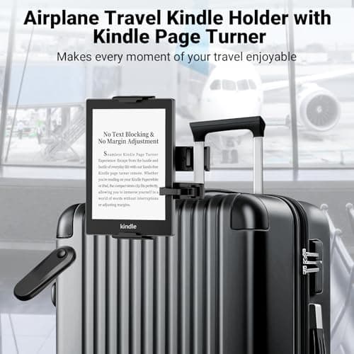 Tablet Holder Mount for Kindle Reading in Airplane or Table with Page Turner Remote, Travel Essential Handsfree Tablet Stand for Flying, Wireless Page Turner and Holder Arm Fits 5.9″–9.8″ Devices - Thumbnail 3