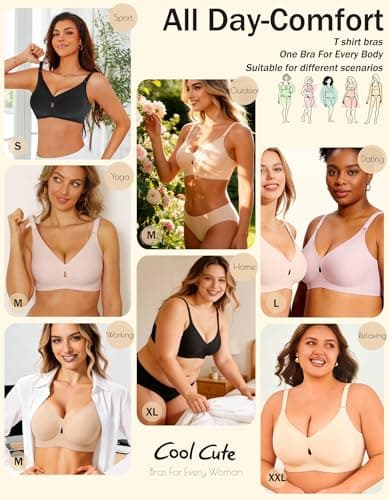 Jelly Wireless Bras for Women Sexy Comfortable Bra Bralettes V Neck Cute Office Fashion Date Night Outfit Ideas Bride Wedding - Thumbnail 6