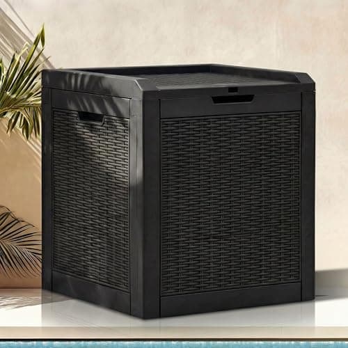 DWVO 32 Gallon Resin Storage Box, Indoor Outdoor Deck Box for Package Delivery, Patio Cushions, Gardening Tools, Lockable, Waterproof - Image 1