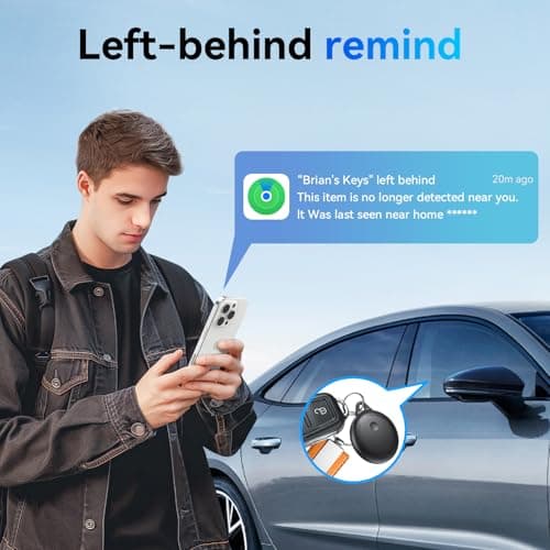 Smart Tags-4 Pack, Smart Bluetooth Tracker Work with Apple Find My, Key Finders and Find My Tracker, Game Changer Waterproof Smart Tag with Key Ring Tracker Tag for Keys/Luggage/Wallet etc - Thumbnail 5